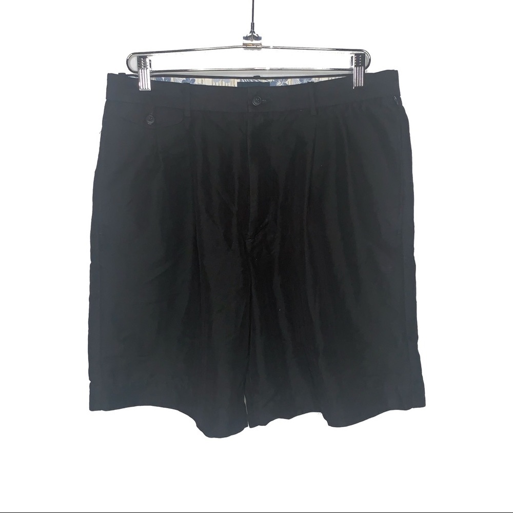 OP OCEAN PACIFIC Black Pleated Front Dress Shorts